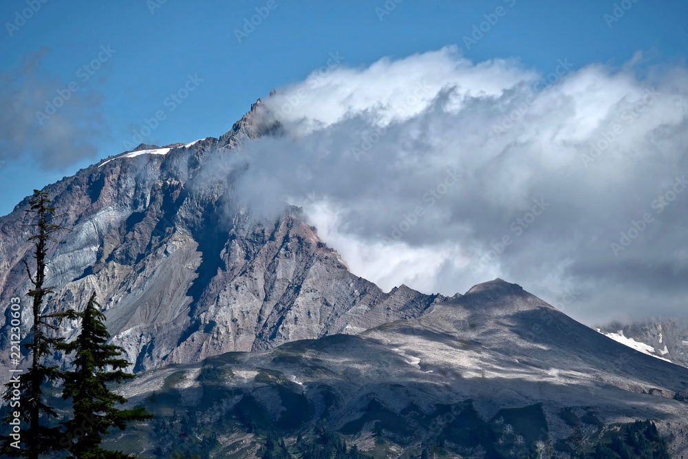 Mountain peak and clouds. Diamond Head in Garibaldi Park near Squamish. Vancouver. Whistler. British Columbia. Canada.