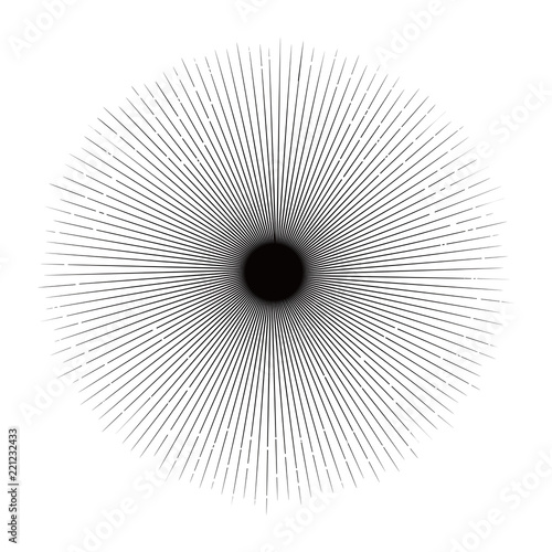vintage sunburst (starburst) illustration