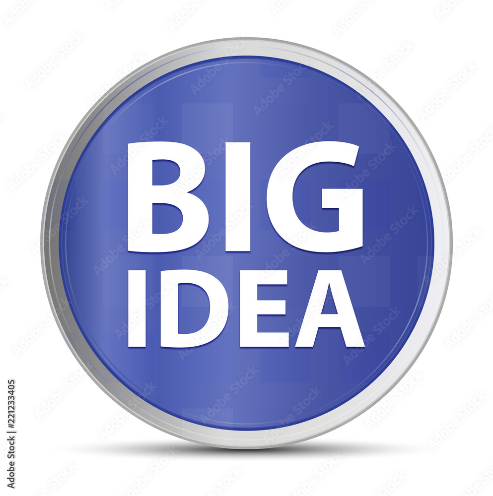 Big Idea blue round button Big Idea blue round button