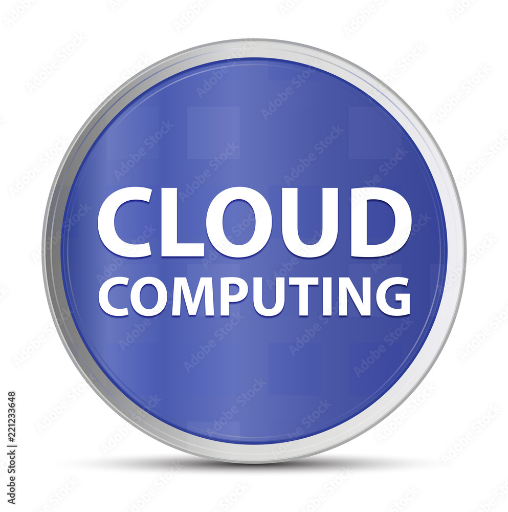 Cloud Computing blue round button Cloud Computing blue round button