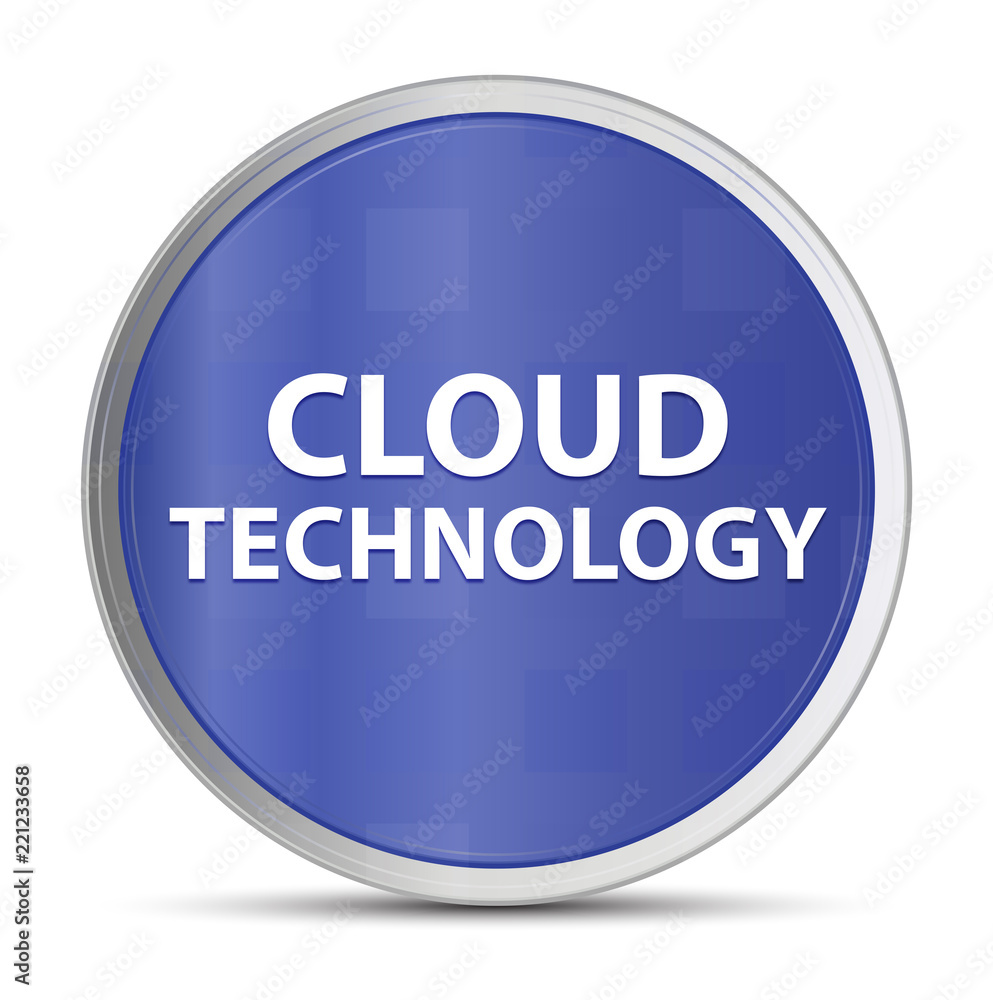 Cloud Technology blue round button Cloud Technology blue round button