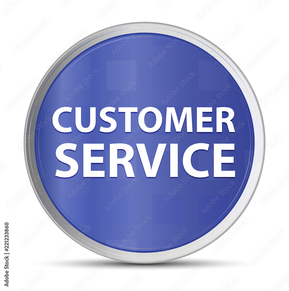 Customer Service blue round button Customer Service blue round button