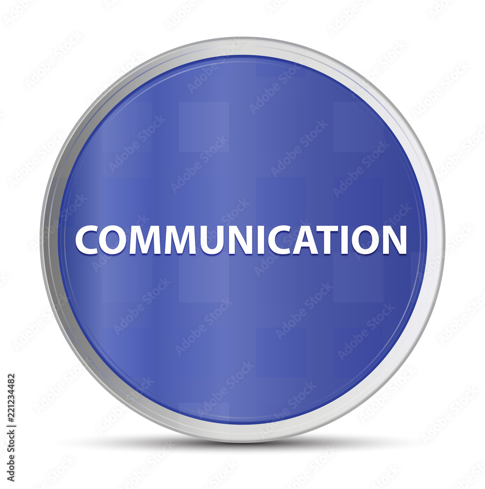 Communication blue round button Communication blue round button
