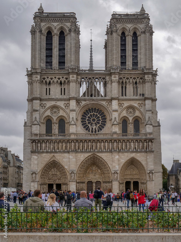 Paris, France, 27th August 2018, Notre Dame de Paris Cathedral, also known as 'Our Lady of Paris'