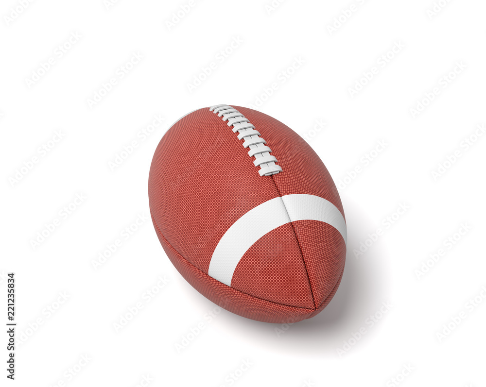 3d rendering of a red oval ball for American football on a white background. 3d rendering of a red oval ball for American football on a white background.
