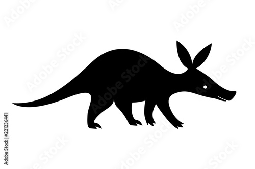 Aardvark black silhouette