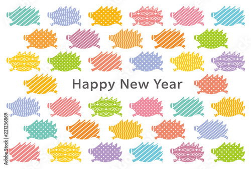 年賀状　亥　はがきサイズ