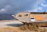 Broken abandoned boat