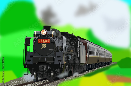 蒸気機関車 イラスト Stock Illustration Adobe Stock