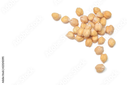 Chickpea on white background - isolated
