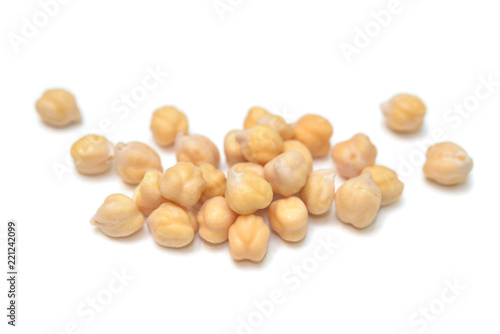 Chickpea on white background - isolated
