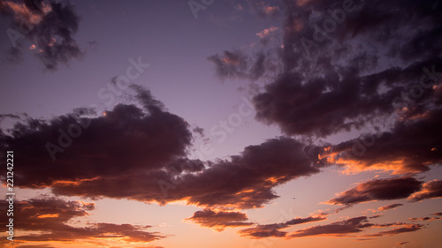 sky sunset clouds sun scenery