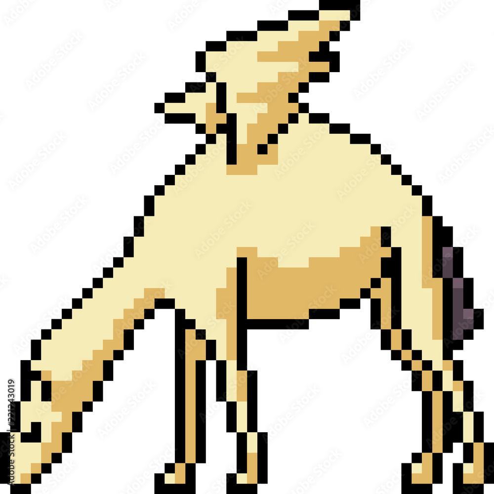 Fototapeta premium vector pixel art pegasus camel