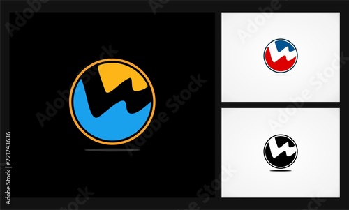 letter w abstract logo