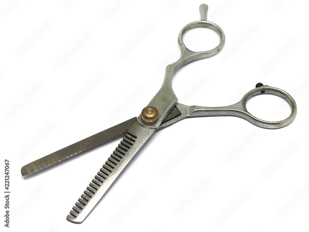 Isolated scissors for haircuts on white background. Isolated scissors for haircuts on white background.