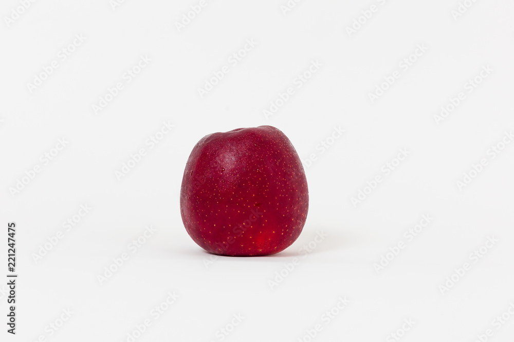Red apples on white background Red apples on white background