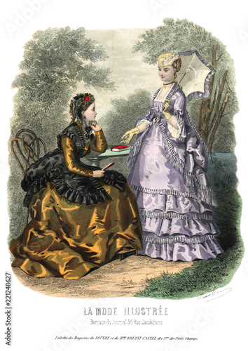 Gravure La Mode Illustrée 1869 26