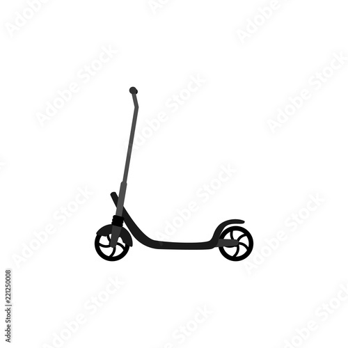 Electric scooter icon in flat style.