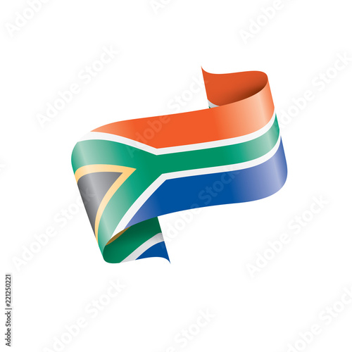 south africa flag  vector illustration on a white background