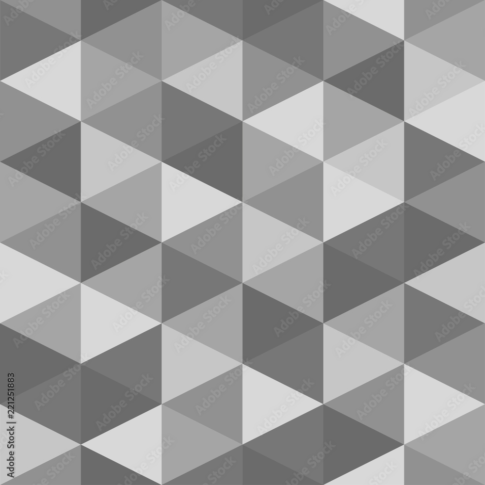 Seamless geometric pattern of triangles. Gray shades Seamless geometric pattern of triangles. Gray shades