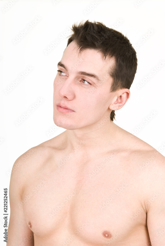 The face of a young man The face of a young man