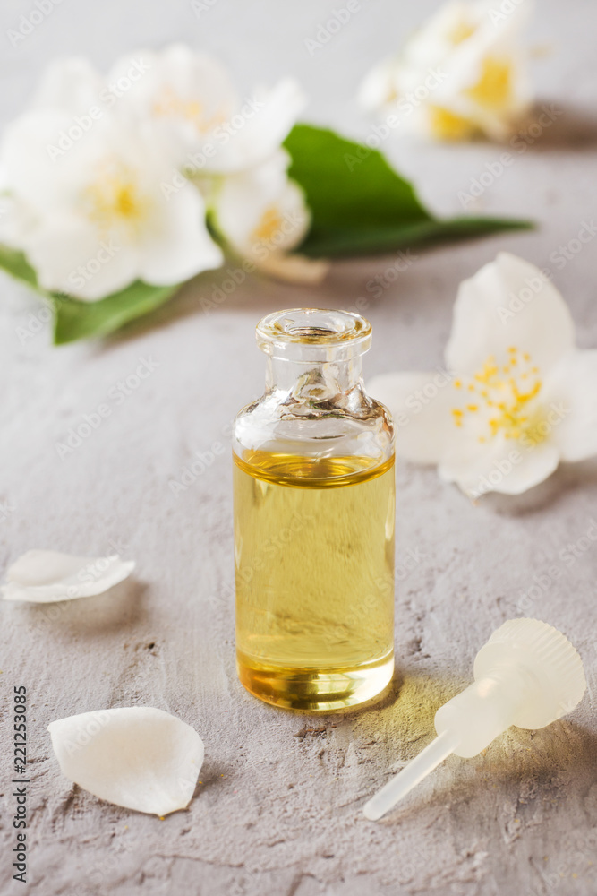 Jasmine oil. Aromatherapy with Jasmine oil and soap. Jasmine flower Jasmine oil. Aromatherapy with Jasmine oil and soap. Jasmine flower