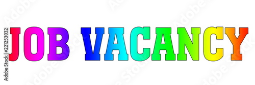job vacancy Rainbow blured gradient multicolor logo