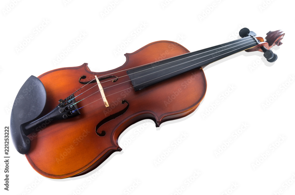 Fototapeta Violin isolated on white background