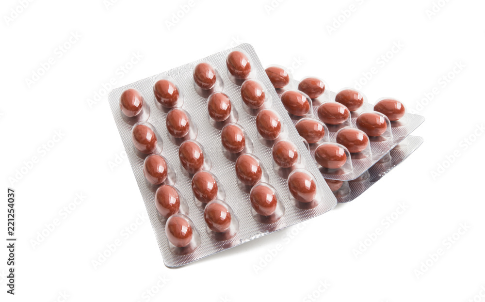 vitamins in package isolated vitamins in package isolated