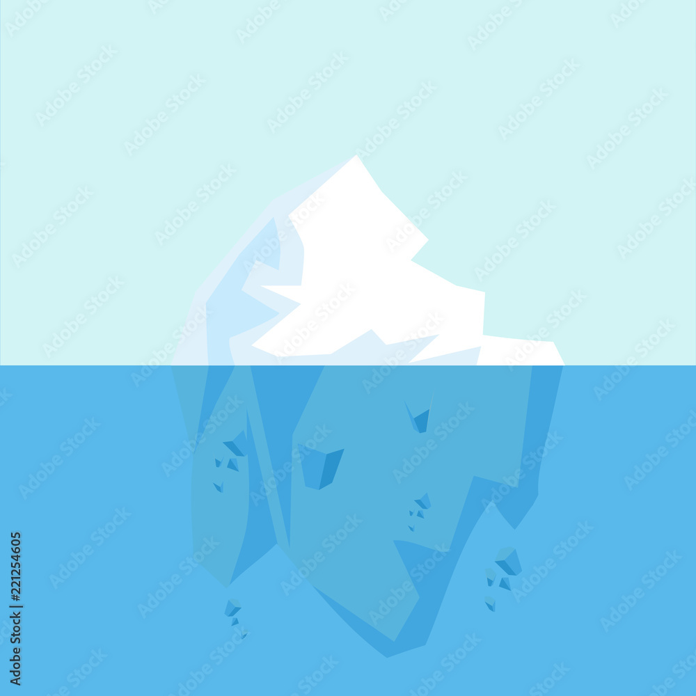 Underwater view of big  Arctic Iceberg