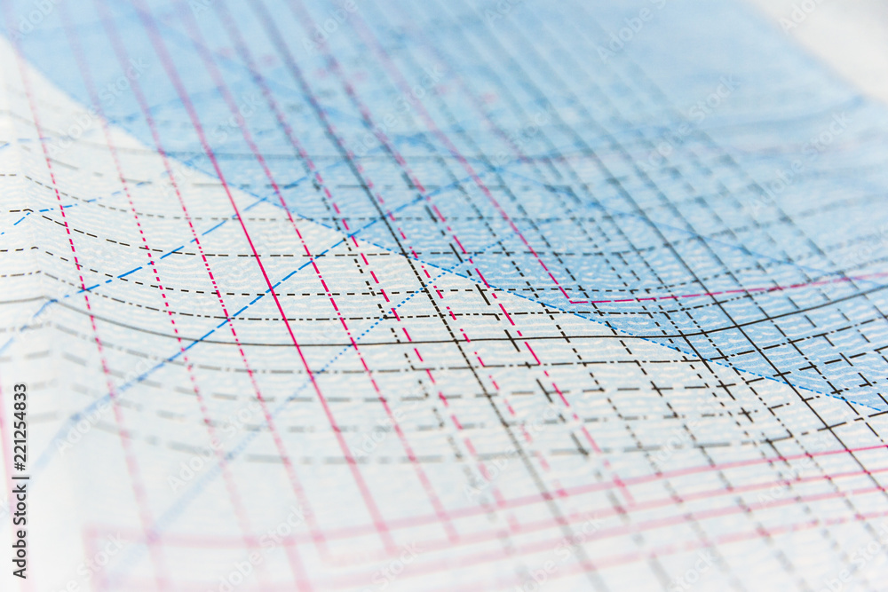 Detailed Blue & Red Lines To Measure Textiles Detailed Blue & Red Lines To Measure Textiles