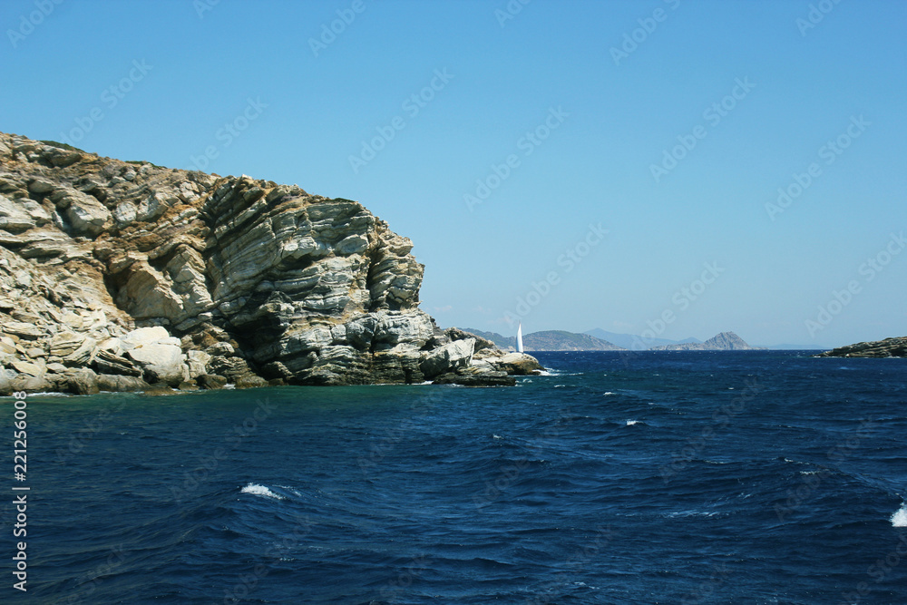 a panoramic view of the sea with rocks a panoramic view of the sea with rocks