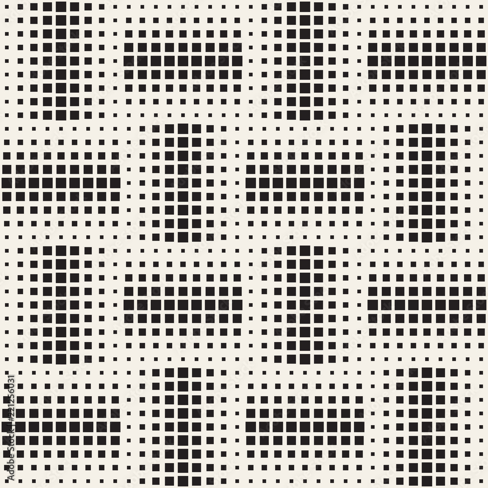 Stylish halftone texture. Endless abstract background with random size shapes. Vector seamless mosaic pattern. Stylish halftone texture. Endless abstract background with random size shapes. Vector seamless mosaic pattern.