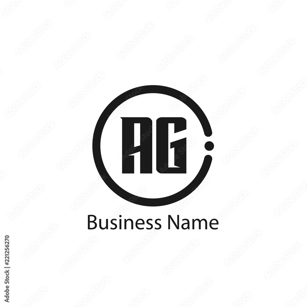 Initial Letter AG Logo Template Design