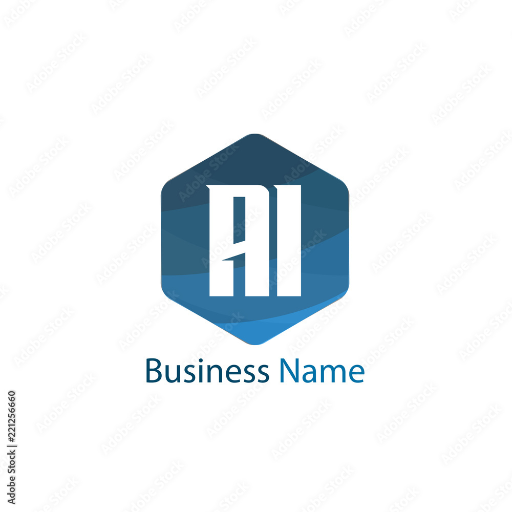 Initial Letter AI Logo Template Design Initial Letter AI Logo Template Design