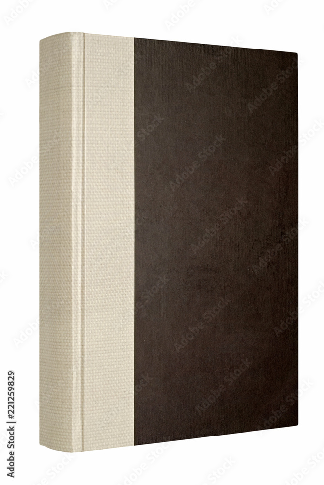 Brown thick book isolated on white background Brown thick book isolated on white background