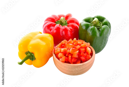 Fresh pepper isolated on white background
