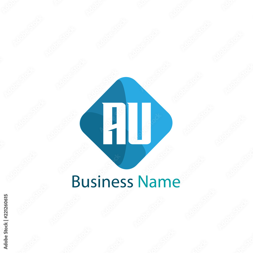 Initial Letter AU Logo Template Design Initial Letter AU Logo Template Design