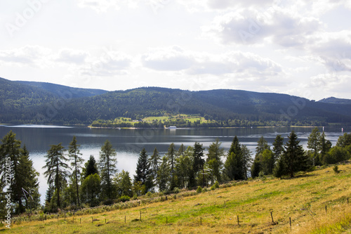 View over the reservoir with the name Schluchsee in the Black Forest