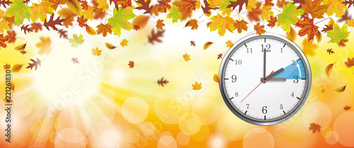 Autumn Header Sunbeam Clock Time Change Standard Time
