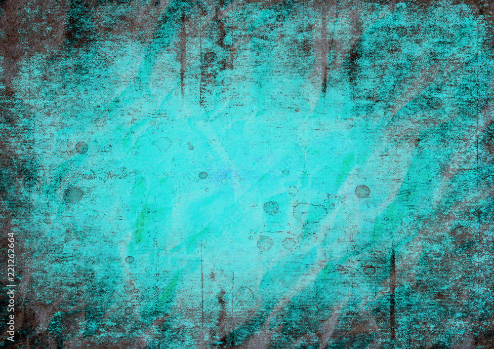 Teal grunge abstract texture background