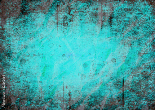 Teal grunge abstract textur...