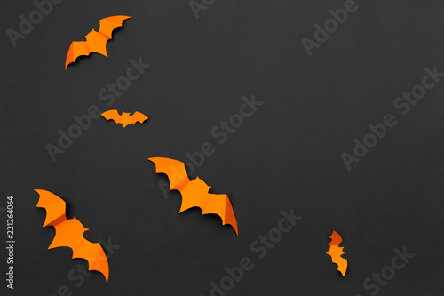 Fotomurale halloween and decoration concept - paper bats flying