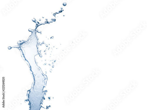 Water splash isolated on White background this has clipping path.