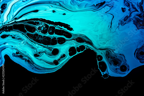 Abstract Liquid marble texture Oil color Background photo