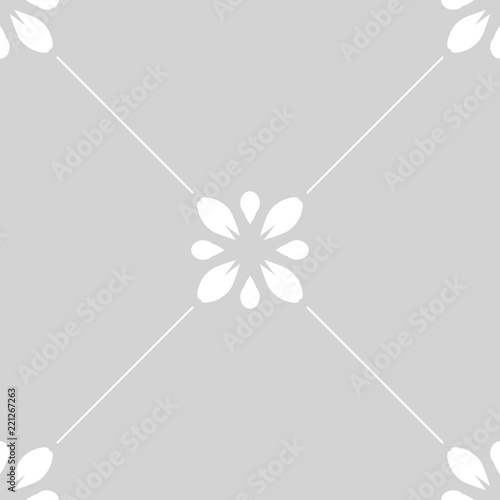 abstract floral seamless pattern with flowers, netting and leaves