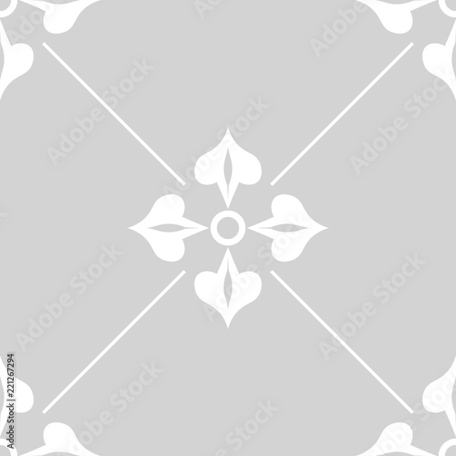 abstract floral seamless pattern with flowers, netting and leaves