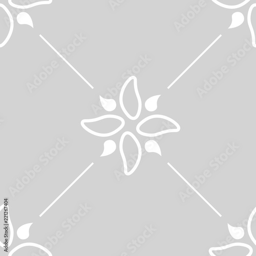 abstract floral seamless pattern with flowers, netting and leaves