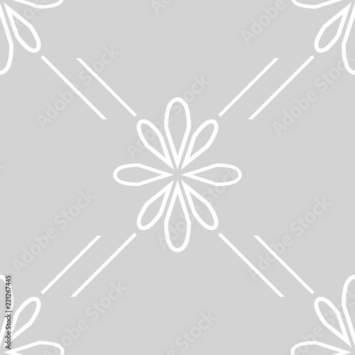 abstract floral seamless pattern with flowers, netting and leaves