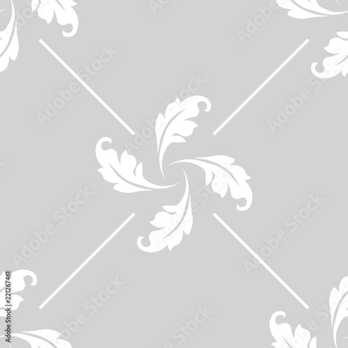 abstract floral seamless pattern with flowers, netting and leaves
